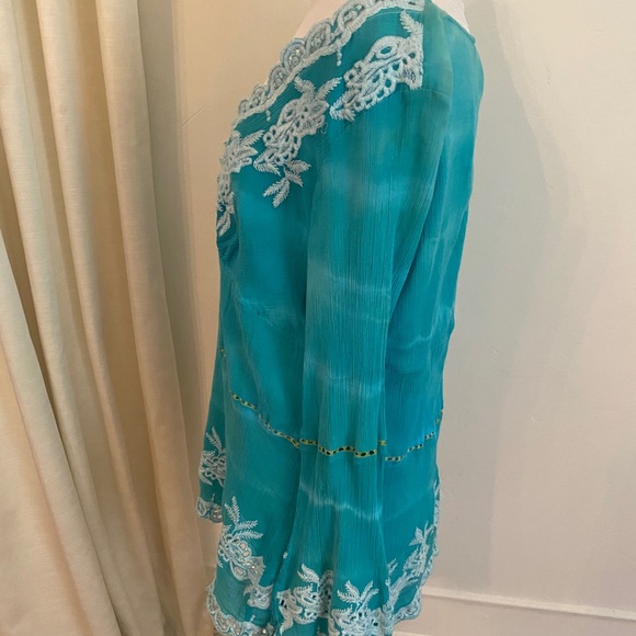 Turquoise cover up size M - Picture 3 of 7